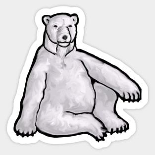 Polar bear Reversed Sticker